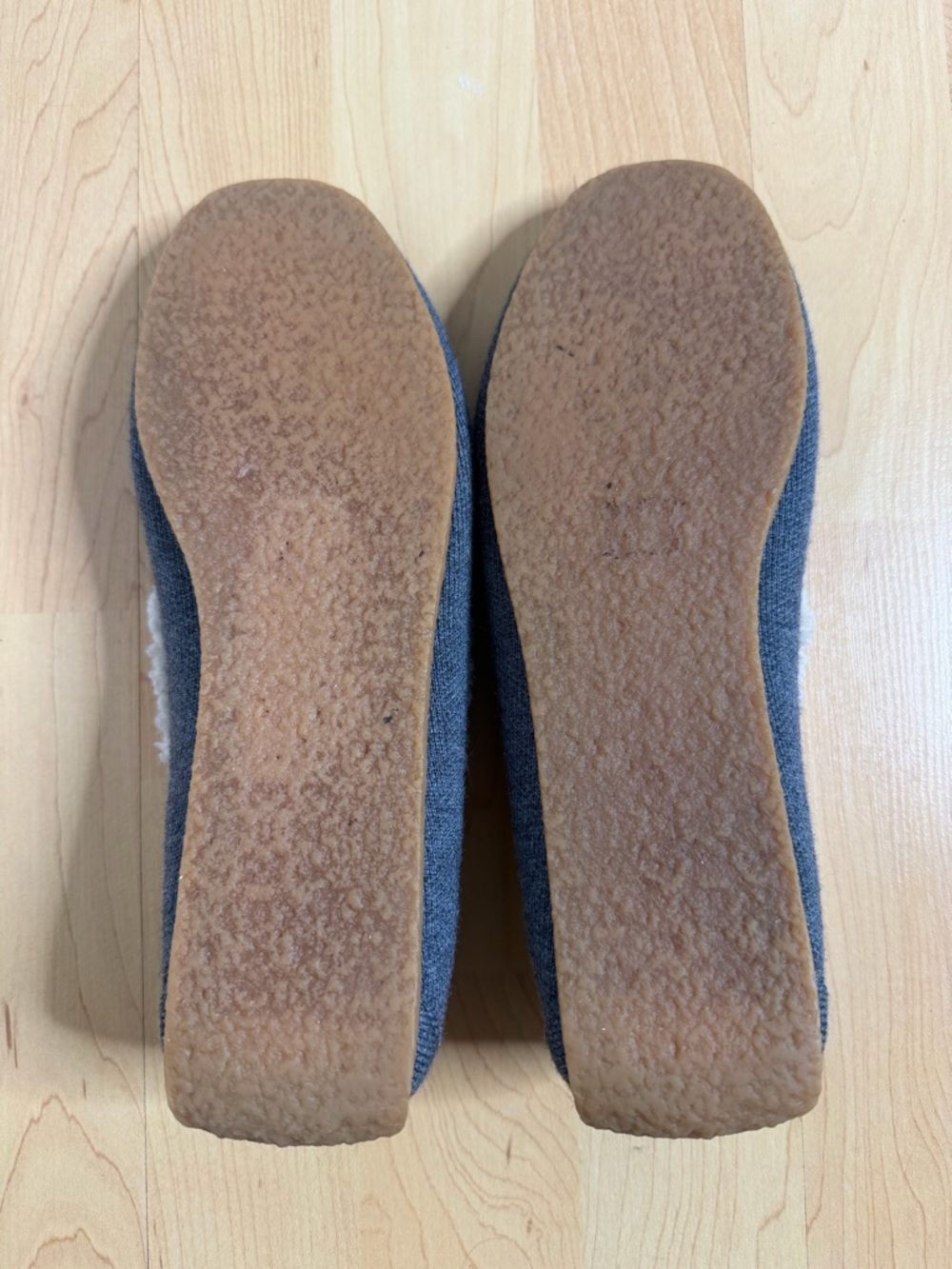 Rothy’s Merino Wool Sherpa Slippers Gray Moccasin House Shoes Size 7 - Picture 6 of 7